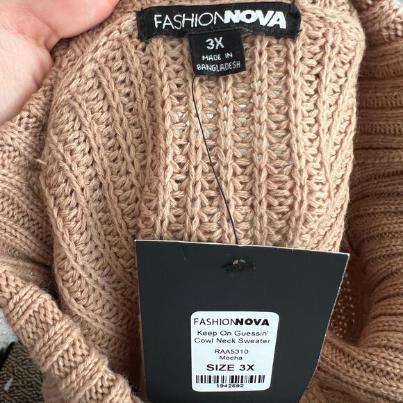 Brown Cable Knit Sweater 3X NWT Cozy Cottagecore Academia Preppy - Picture 3 of 6